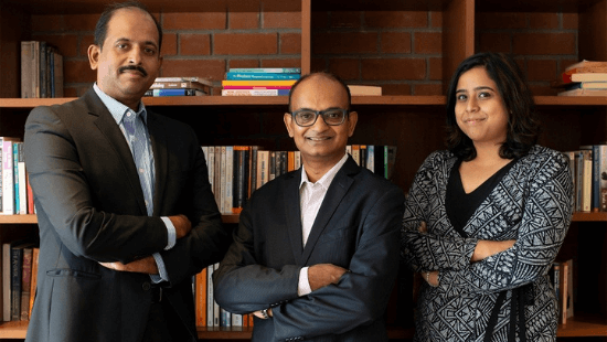 Myelin Foundry Founders: Gopichand Katragadda, Ganesh Suryanarayanan, and Aditi Olemann