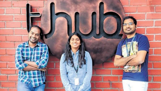 Paymatrix founders: Mukesh Chandra Anchuri, Anusha Kurupathi and Muralidhar Nayak