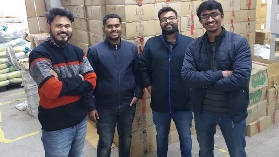 SupplyNote Founders: Kushang, Abhishek Verma, Nitin Prakash and Harshit Mittal